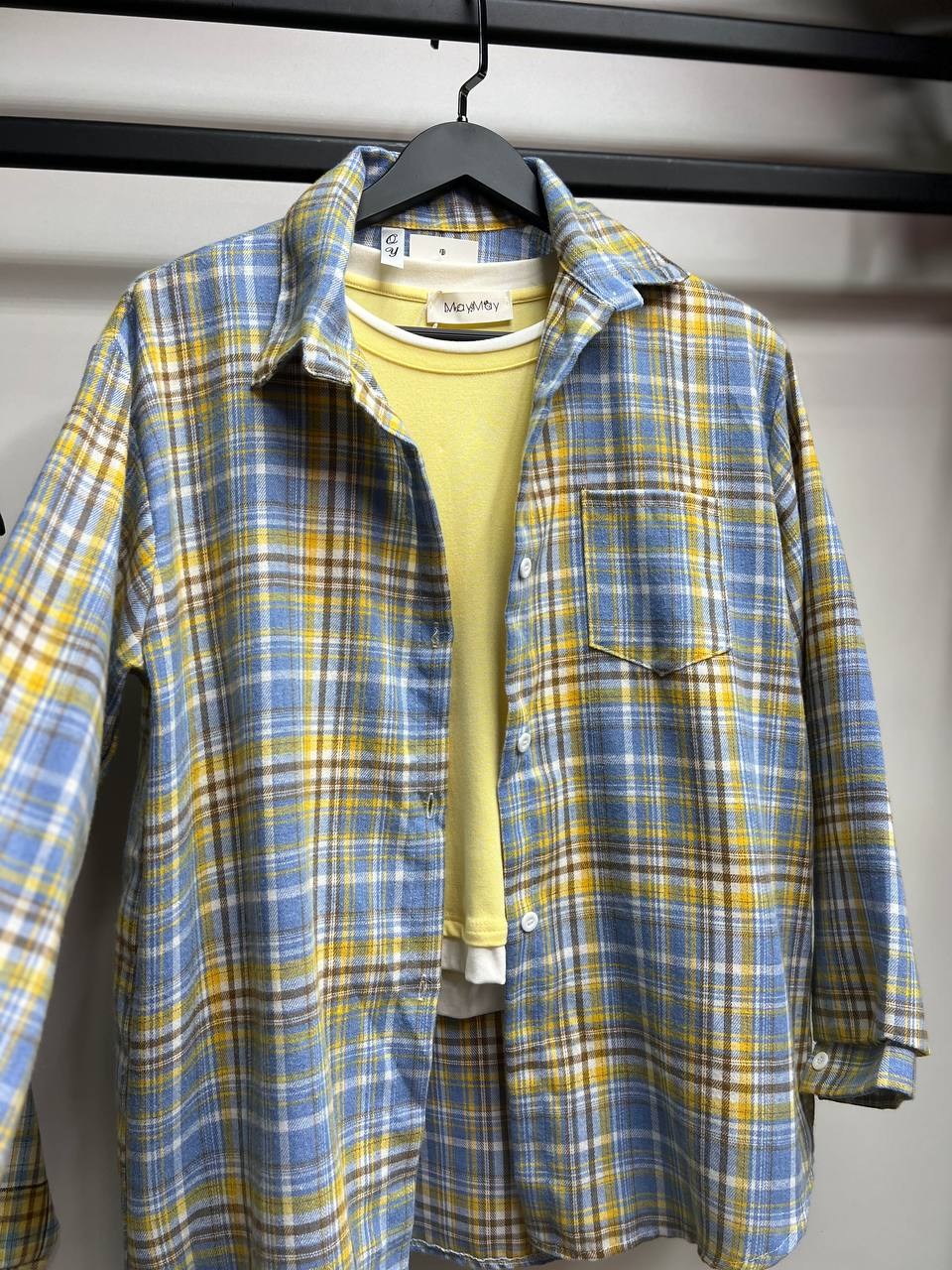 рубашка в клетку,женская рубашка в клетку,клетчатая женская рубашка,рубашка клетчатая,рубашка в клетку оверсайз желтая