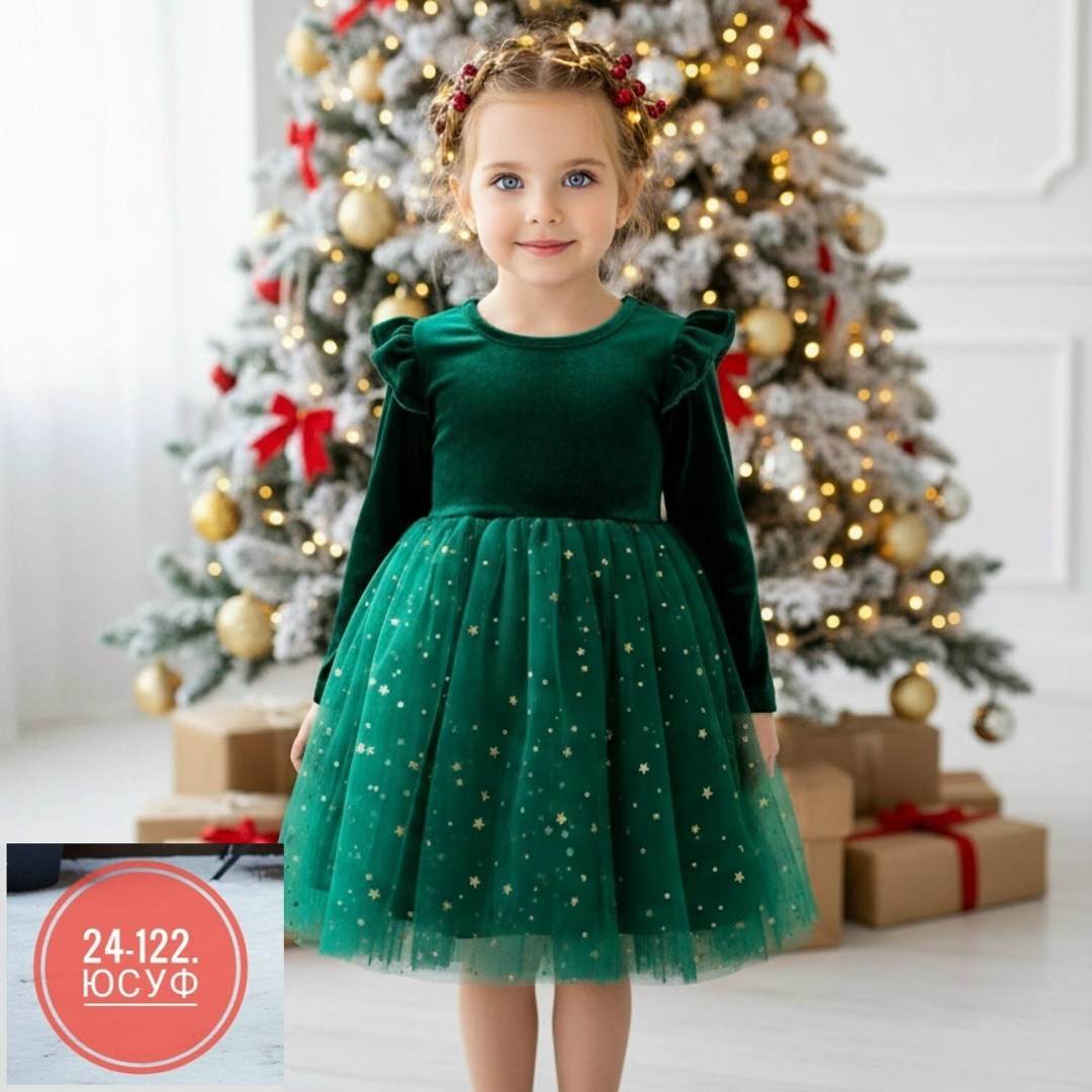 платье для девочки,новогоднее платье,платье для малыша,изумрудное платье для девочки,платье детское на нг