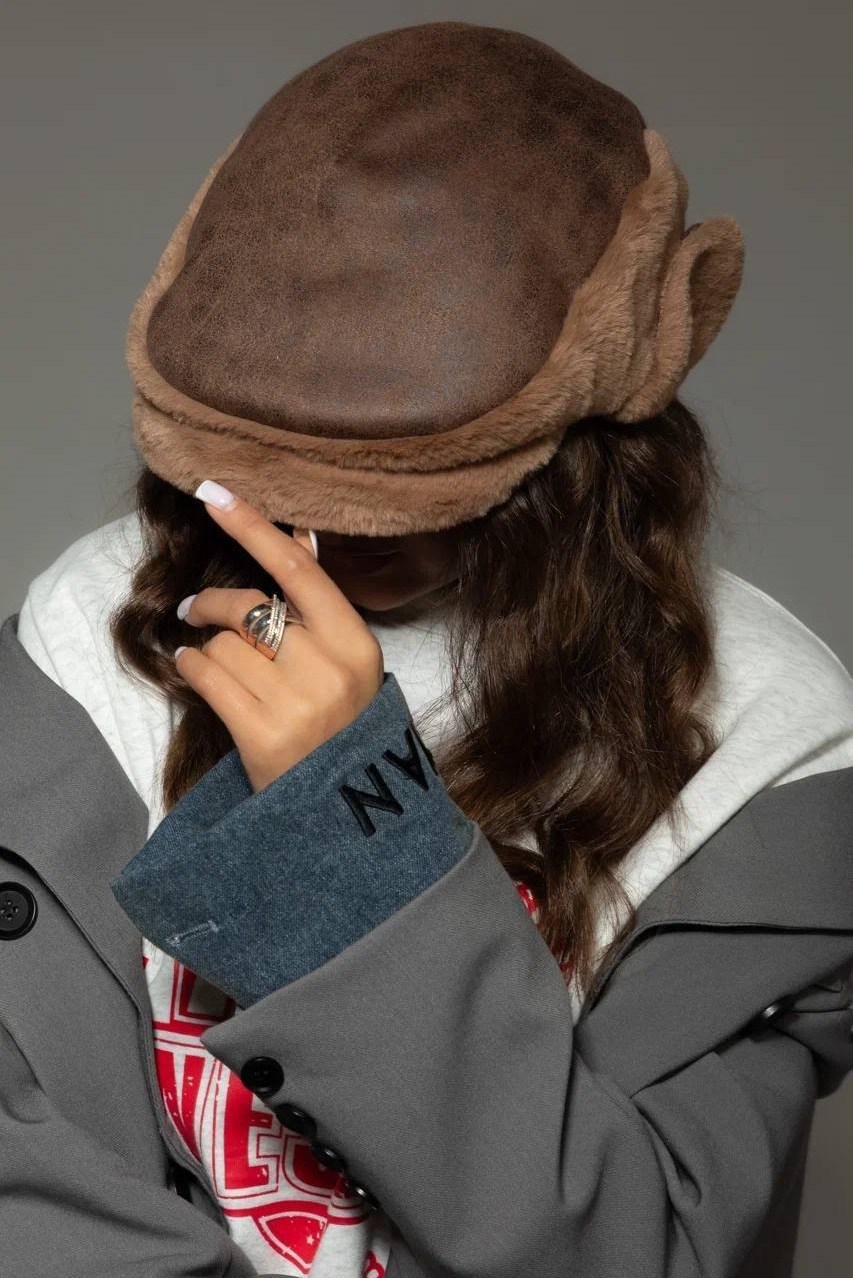 бейсболка женская меховая,бейсболка женская,шапка-ушанка женская зимняя azenti,шапка-ушанка женская зимняя 2025 из экомеха и ангоры,ушанка шапка женская зимняя