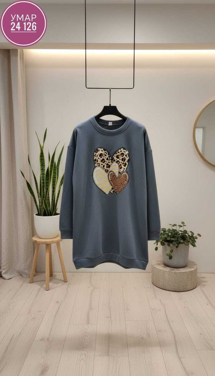 платье свитшот,трикотажное платье,платье туника,теплое платье,туника стильная