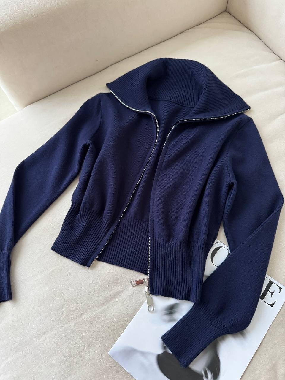 бомбер вязаный на молнии glamtop,кардиган на молнии вязаный,кардиган,кофта на молнии,свитер женский на молнии