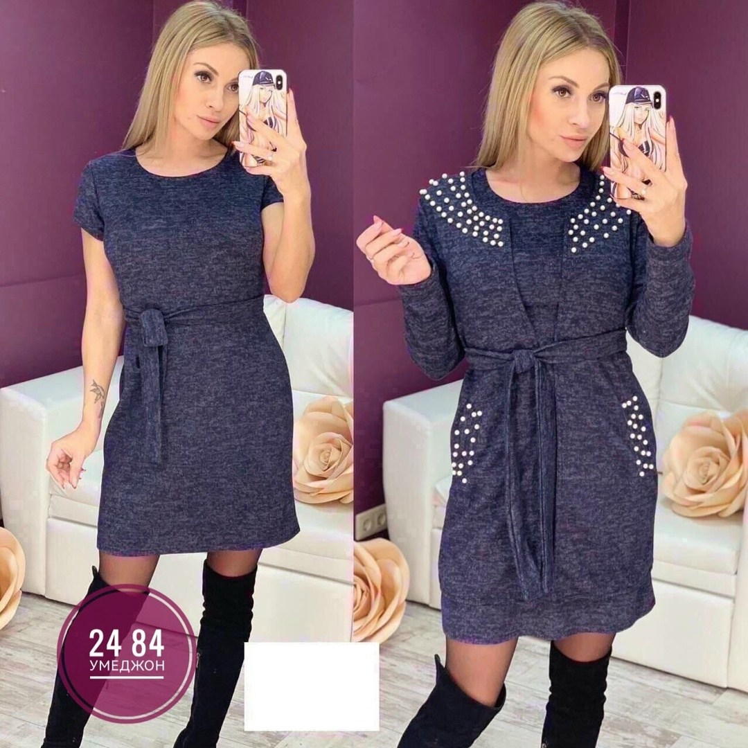 женское платье теплое,платье двойка ангора ,платье женское двойка,женское платье,платье
