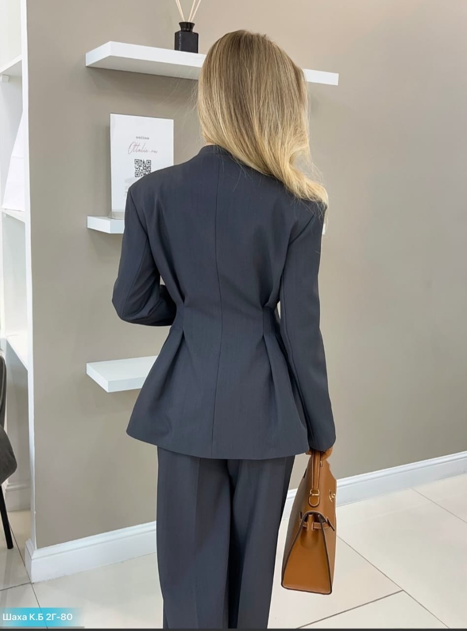 брючный костюм деловой с пиджаком sanro 322318520,брючный костюм,костюм двойка брючный классический с пиджаком kulberries,брючный костюм женский,деловой брючный костюм