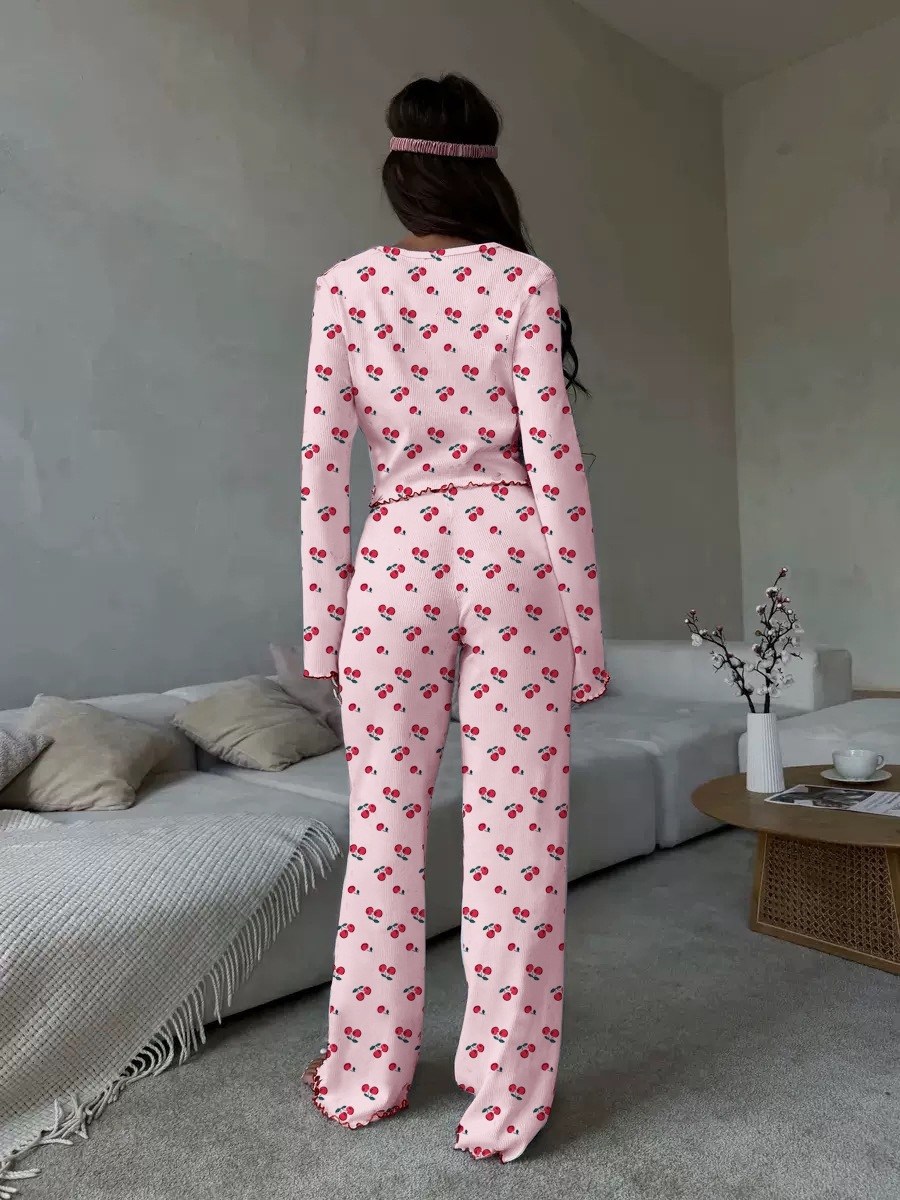 пижамы со штанами,женская пижама,пижамы женски,пижама женская с брюками,пижама женская со штанами и рубашкой с сердечками knopkaland