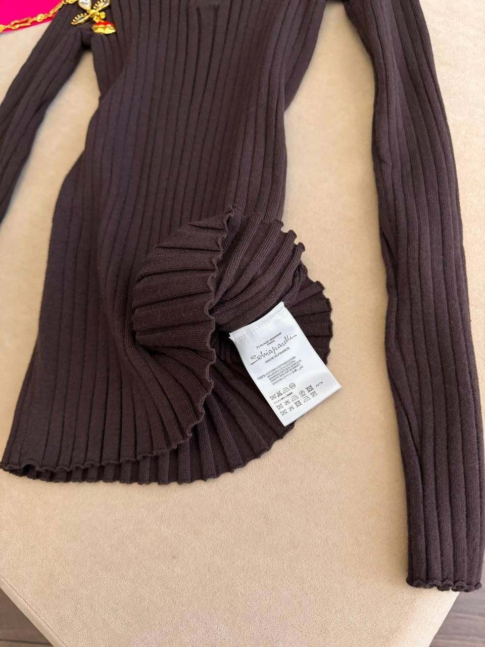 трикотажное платье,платье трикотажное женское,schiaparelli женское трикотажное платье шоколадного цвета,джемпер женский,платье коричневое