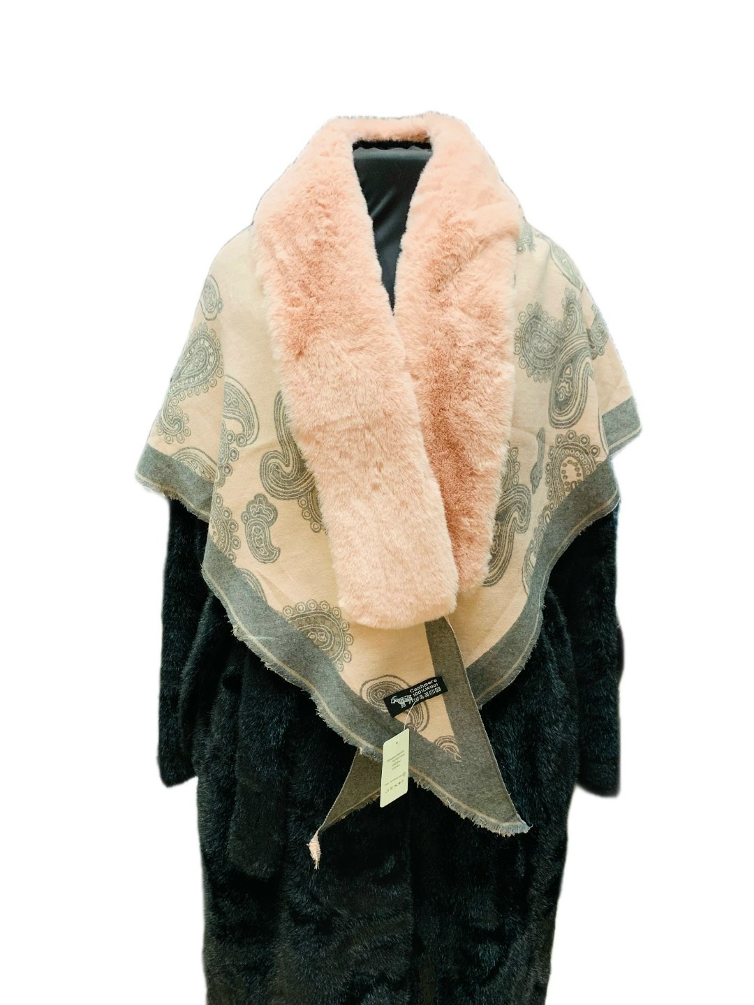 теплые шарфы,платок с мехом,палантин с мехом,шарфы и платки,шарф с принтом