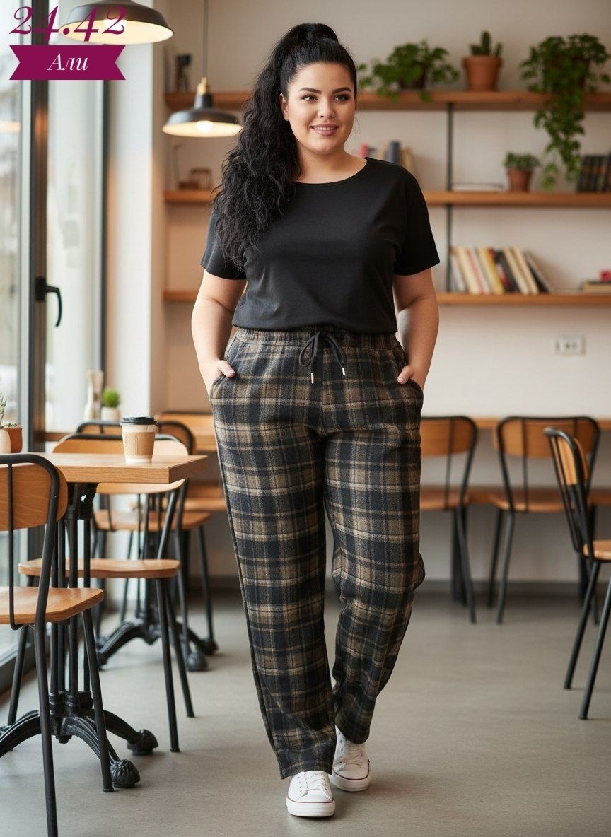 женские брюки в клетку,женские брюки,брюки женские карго,брюки модные,брюки abbi 2014 графит