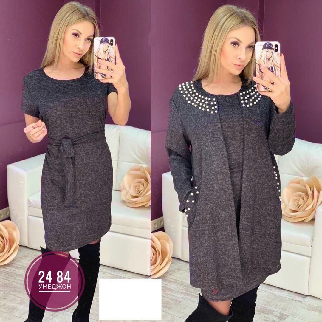 женское платье теплое,платье двойка ангора ,платье женское двойка,женское платье,платье