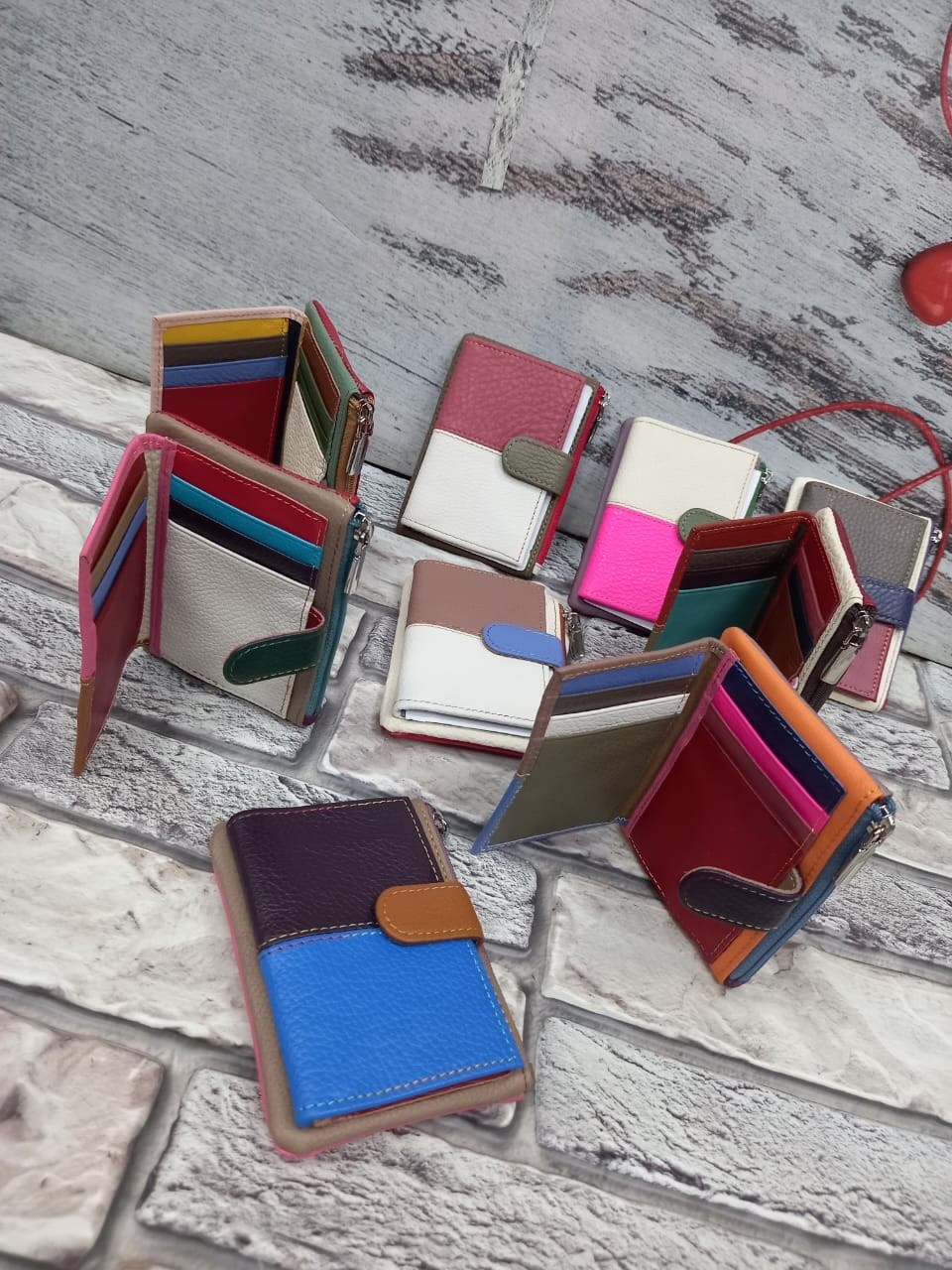 кошелек женский,маленький кожаный кошелек,женский кошелек из натуральной кожи,кошелек разноцветный кожаный,маленький кошелек