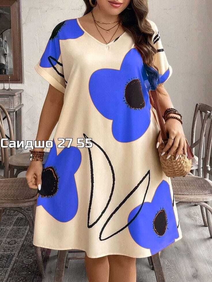 женское летнее платье,платье cвободного кроя,платье женская,женское платье больших размеров,платье туника