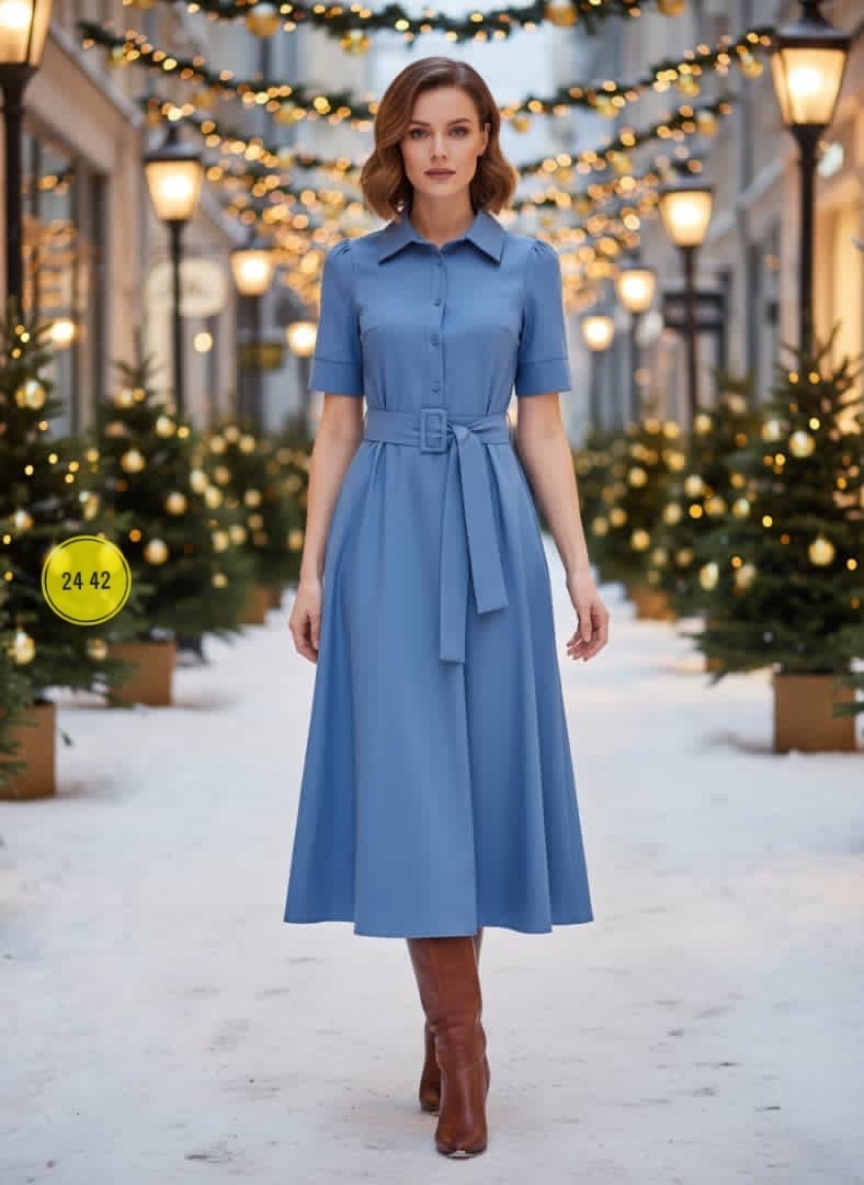 платье стиль,платье миди,платье,платье голубой,фасон платьев