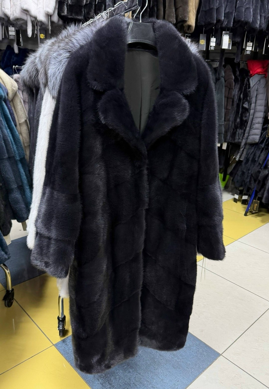 шуба норковая,норковая шуба с английским воротником,шуба из норки,шубка из меха импортной норки с английским воротником цвет графит,шуба норка