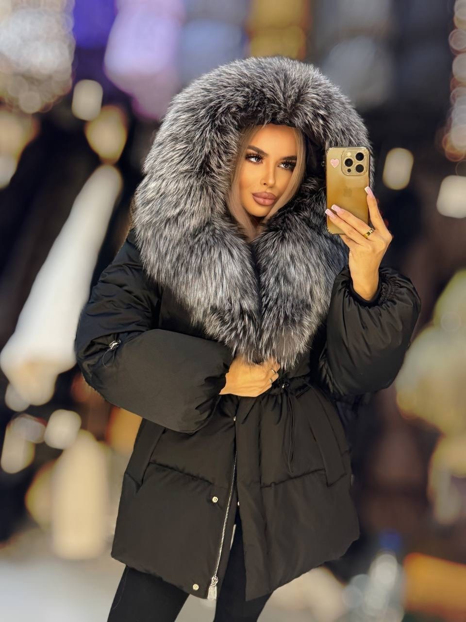 пуховик с чернобуркой,куртка - пуховик с мехом чернобурки city furs,пуховик с натуральным мехом,пуховик с мехом,пуховик женский с натуральным мехом