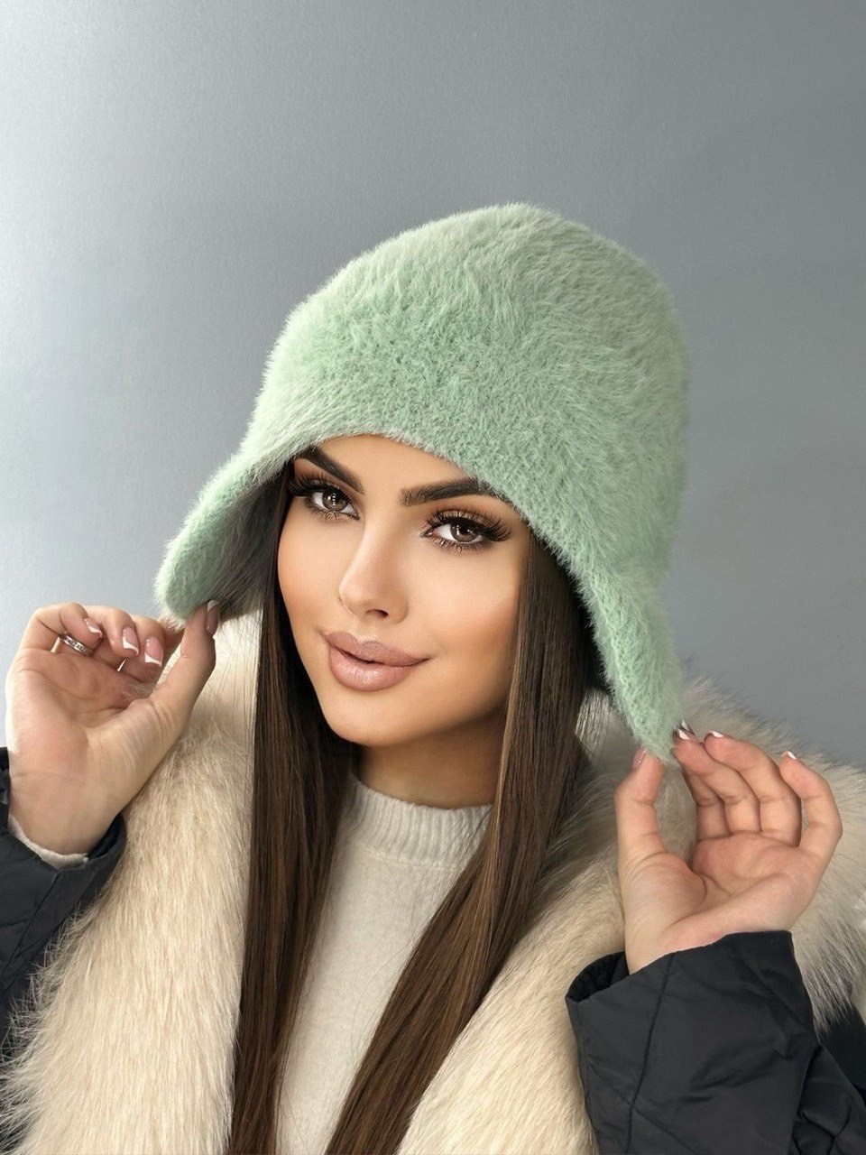 зимние женские шапки,шапка ушанка женская зимняя вязаная,шапка из альпаки зимняя,шапка ушанка зимняя пушистая prey from god,шапка ушанка зимняя вязаная