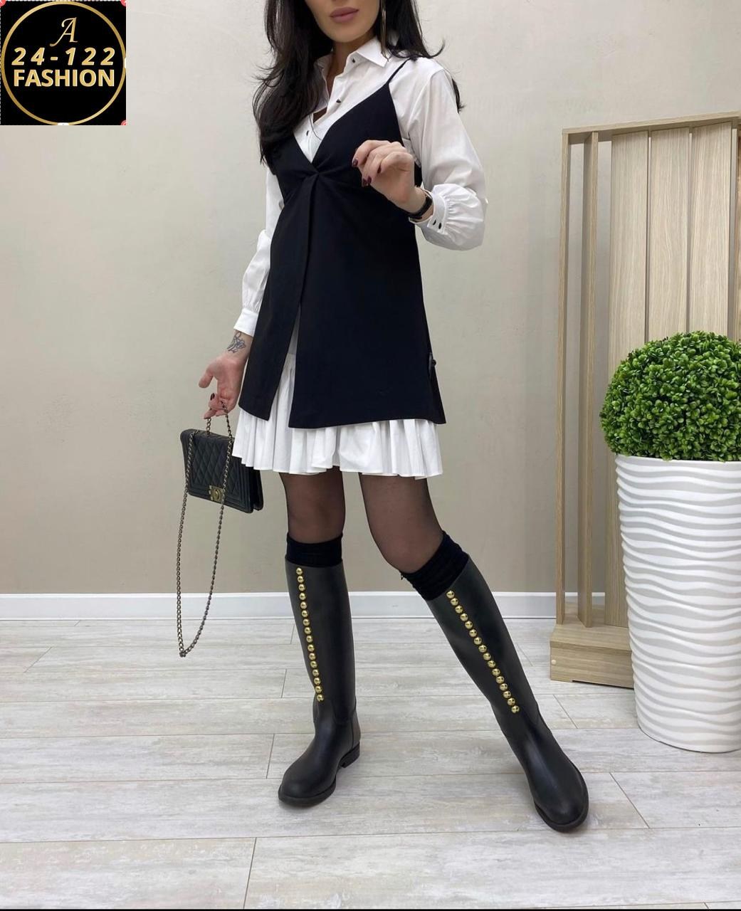 жилетка с платьем,женский костюм двойка,женское платье рубашка,школьный сарафан,комплект платье