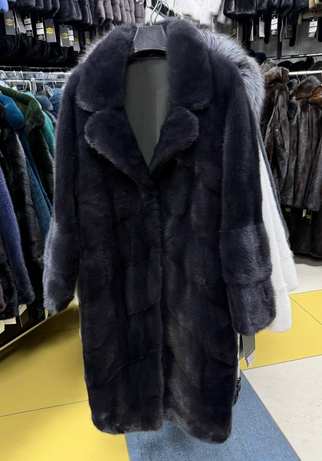 шуба норковая,норковая шуба с английским воротником,шуба из норки,шубка из меха импортной норки с английским воротником цвет графит,шуба норка