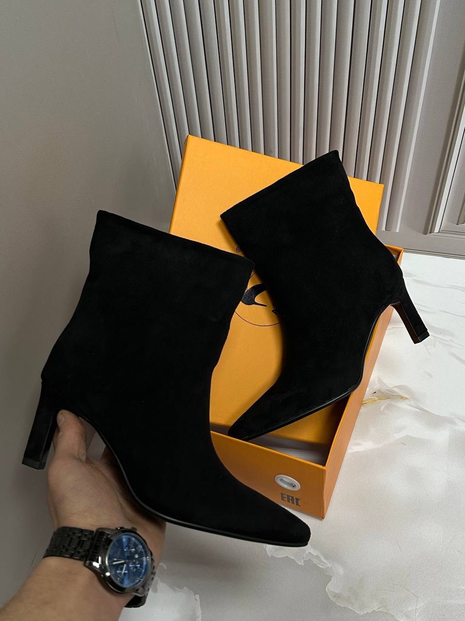 женские ботильоны,замшевые ботильоны,,ботильоны,черные ботильоны