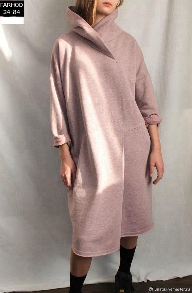 платье из футера оверсайз,теплое платье из футера,платье из футера,платье трикотажное теплое из футера,трикотажное теплое платье