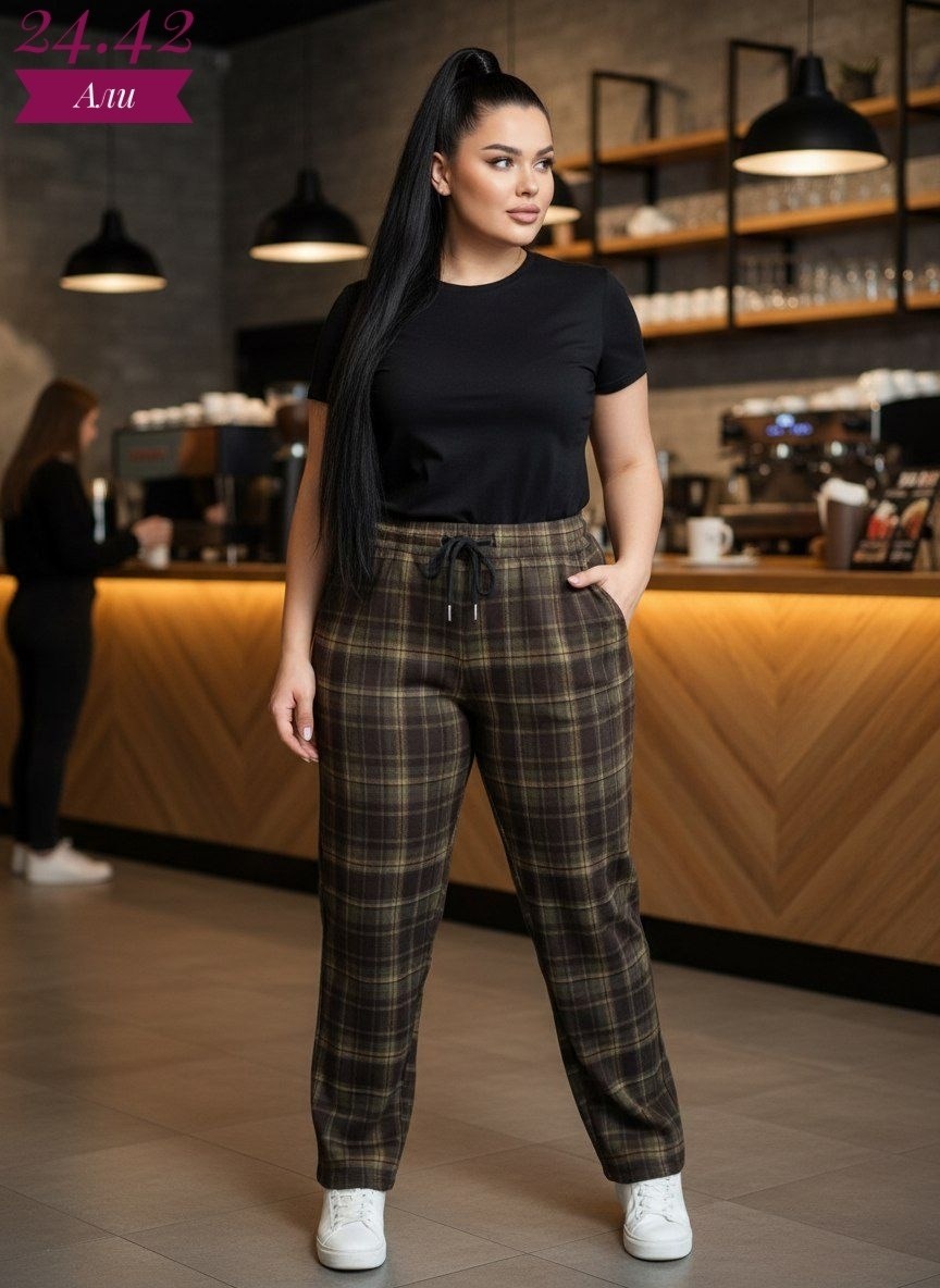 женские брюки в клетку,женские брюки,брюки женские карго,брюки модные,брюки abbi 2014 графит