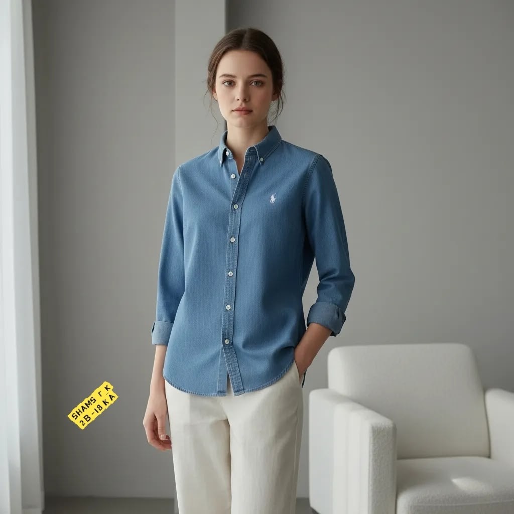 джинсовая рубашка polo ralph lauren,джинсовая рубашка ральф лорен,ральф лорен джинсовая рубашка женская,рубашка с длинным рукавом polo ralph lauren,рубашка polo ralph lauren