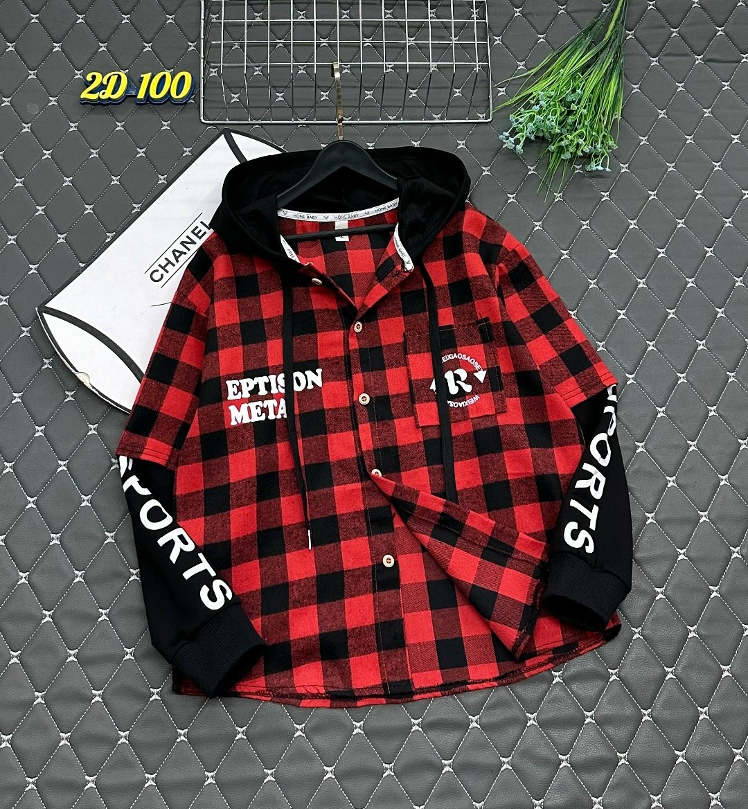 рубашка с капюшоном для мальчика из футера,рубашка с капюшоном для мальчика,рубашка для мальчиков,рубашка с капюшоном в клетку,рубашка для мальчика с капюшоном в клетку