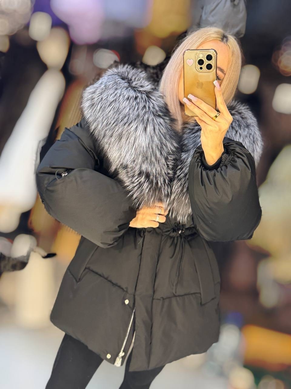 пуховик с чернобуркой,куртка - пуховик с мехом чернобурки city furs,пуховик с натуральным мехом,пуховик с мехом,пуховик женский с натуральным мехом