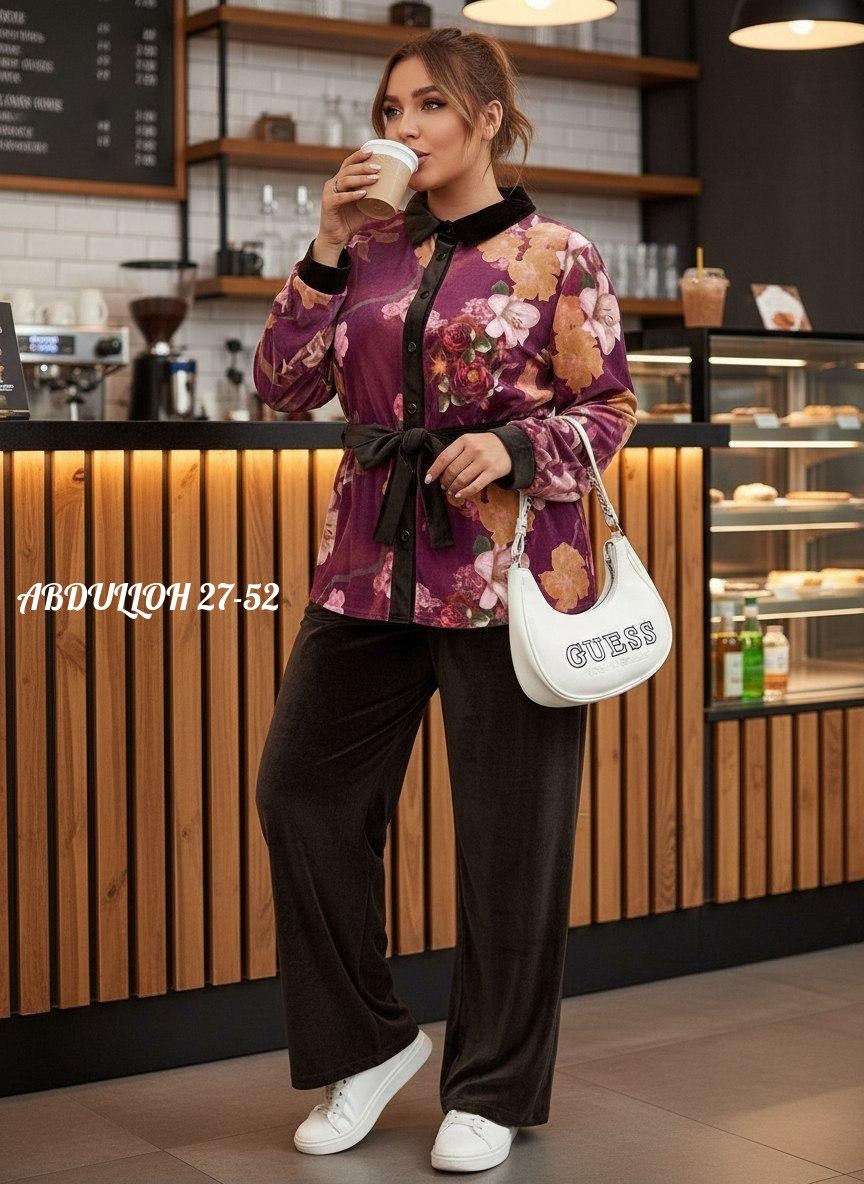 костюм с брюками,женский костюм,велюровый костюм брючный credo,костюм велюровый,костюм модный