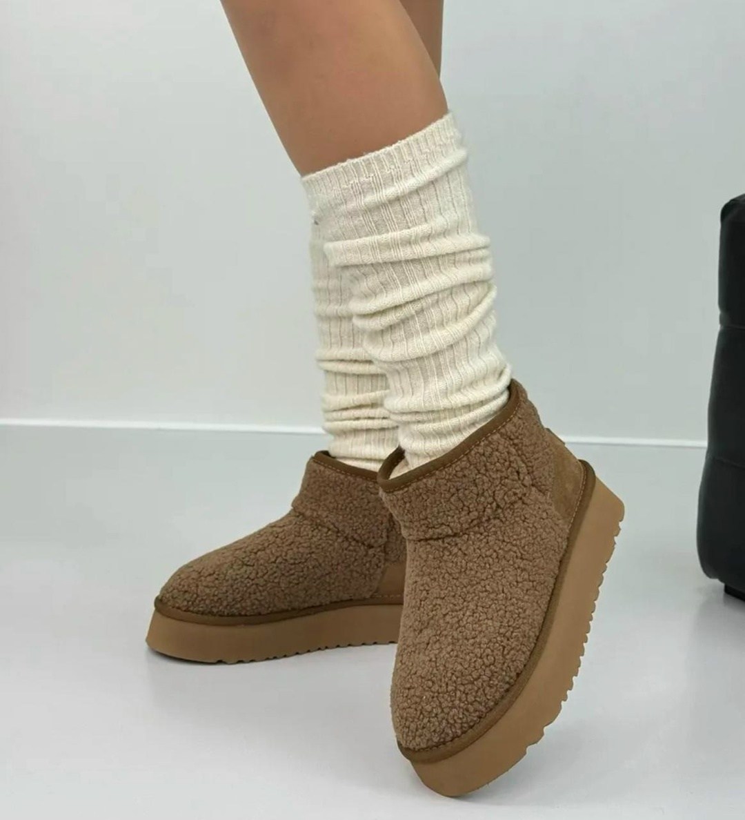 зимние угги на платформе yourbox цвет светло-бежевый,зимние угги на платформе yourbox цвет бежевый,угги женские,зимние угги на платформе,