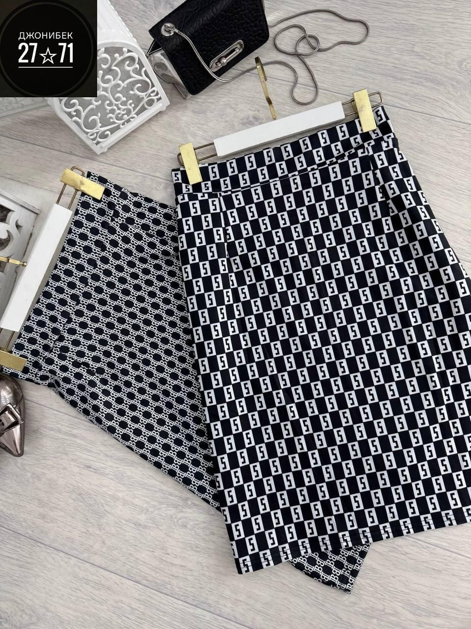 юбка с узором,ткань трикотаж,юбка модная,женская юбка