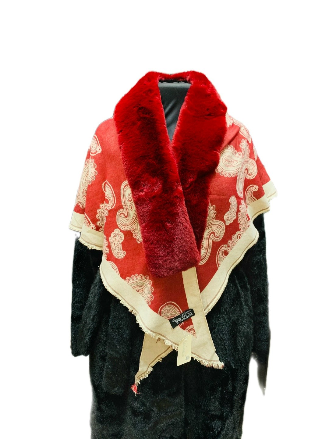 теплые шарфы,платок с мехом,палантин с мехом,шарфы и платки,шарф с принтом