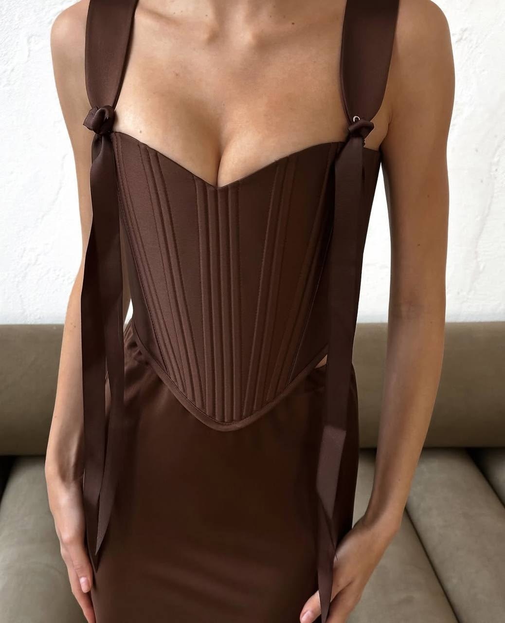 атласное платье,шоколадное платье комбинация,платье комбинация длинное,шоколадное платье-комбинация миди с бретельками topshop,платье