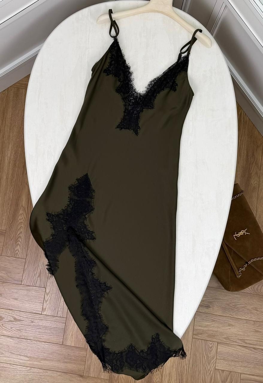 сорочка длинная шелковая mia-amore "olivia" 3648 оливковый,сорочка шелковая длинная mia-amore olivia 3648 оливковый 2xl,mia mia olivia сорочка,длинная сорочка шелковая mia-mella цвет оливковый,длинная