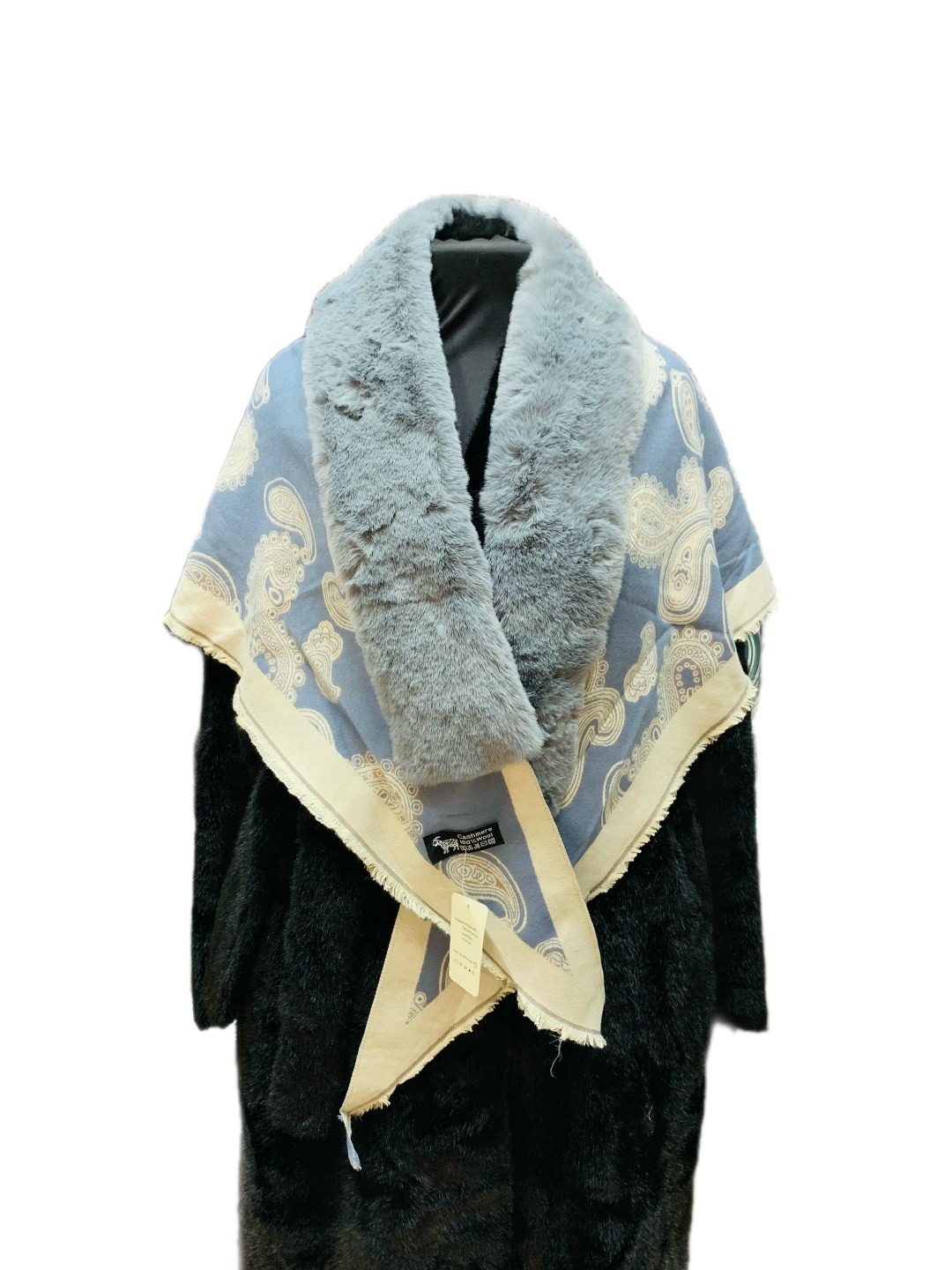 теплые шарфы,платок с мехом,палантин с мехом,шарфы и платки,шарф с принтом