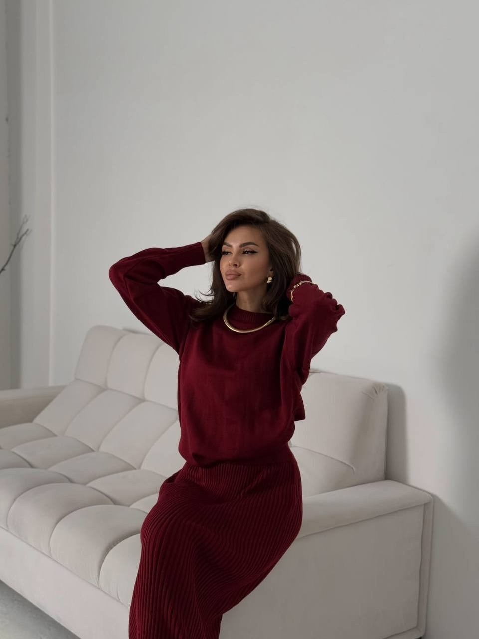 костюм женский,трикотажный костюм с юбкой,костюм с юбкой трикотажный теплый,костюм двойка вязка,трикотажный костюм