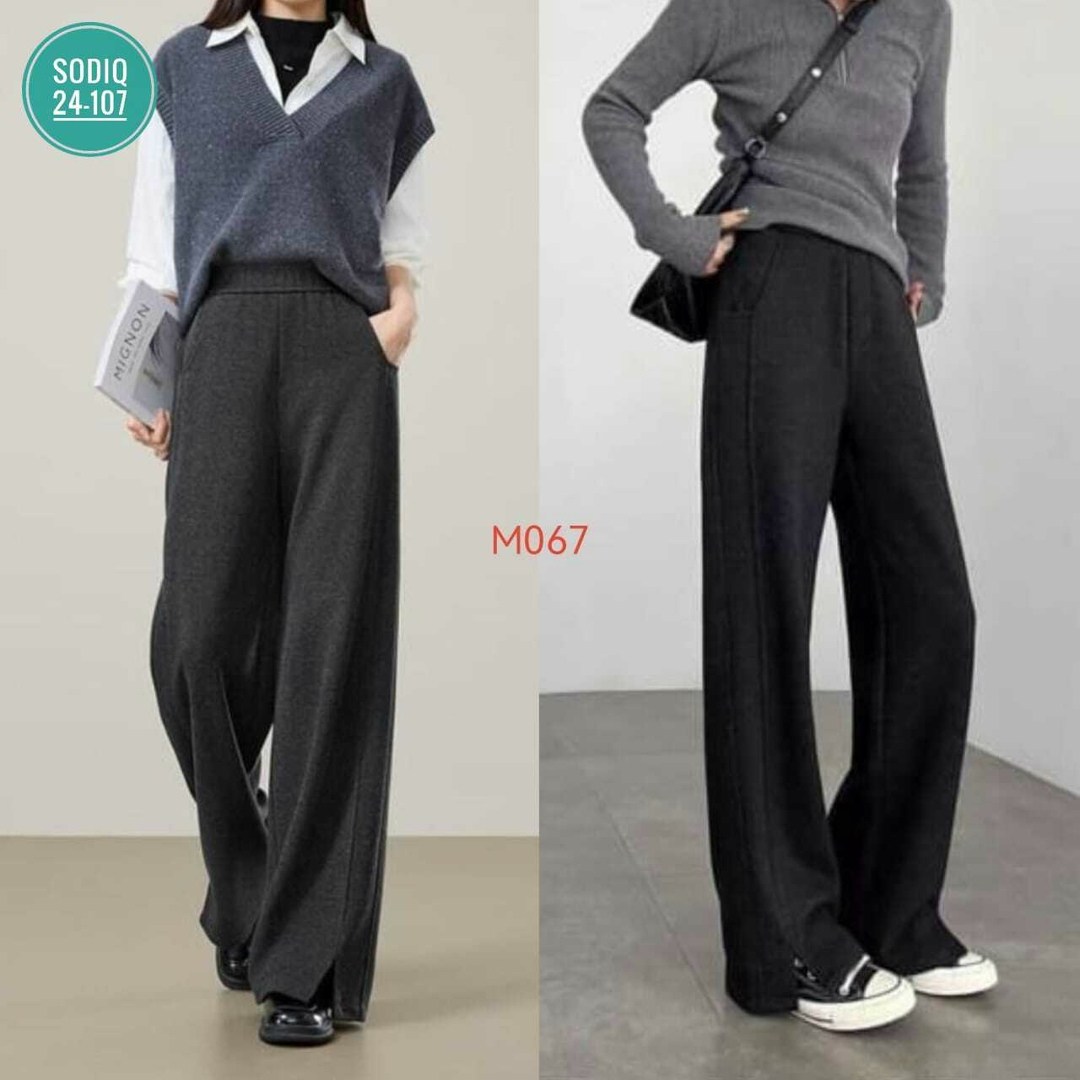 женские шерстяные брюки,зимние теплые брюки,брюки jielur женские шерстяные с разрезом,женские широкие брюки,кашемировые шерстяные широкие брюки