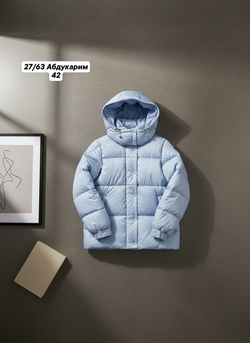пуховик женский светло-голубой coach,женские пуховики,куртка зимняя,куртка с капюшоном,пуховик