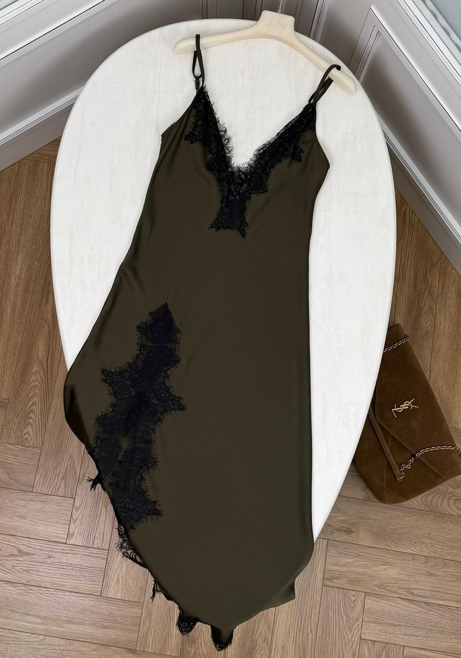 сорочка длинная шелковая mia-amore "olivia" 3648 оливковый,сорочка шелковая длинная mia-amore olivia 3648 оливковый 2xl,mia mia olivia сорочка,длинная сорочка шелковая mia-mella цвет оливковый,длинная