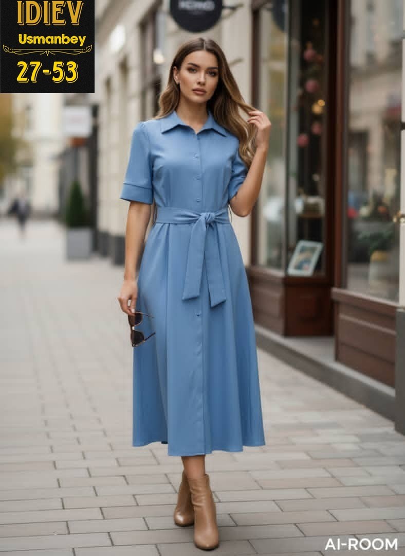 платье-рубашка удлинённое тёмно-голубое,платье голубое,платье летнее,фасон платьев,платье стильное