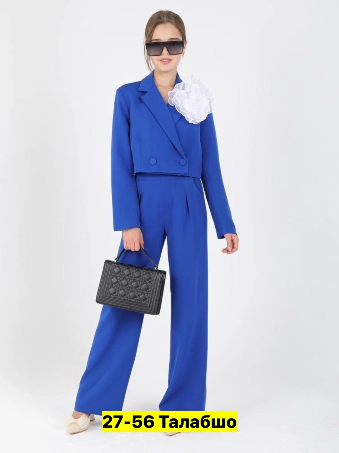 костюм двойка барби,брючный костюм,женский брючный костюм anelli 1398 василек,синий брючный костюм,костюм брючный женский
