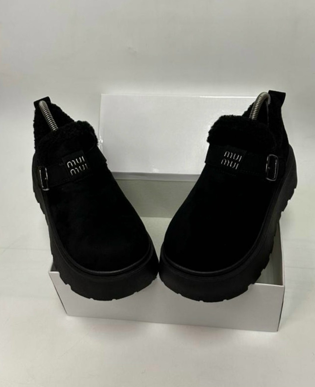 повседневная женская  лоферы с меховыми сабо на платформе круглым носком,,женские лоферы на платформе,женская ,ботинки женские