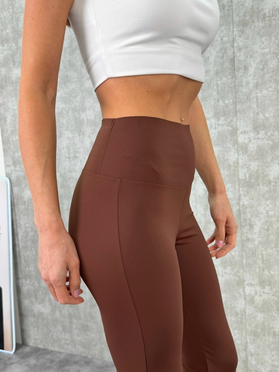 брюки клеш легинсы облегающие коричневые melangee,спортивные брюки клеш,леггинсы ak-deniz коричневый,брюки женские спортивные клеш,женские брюки клеш