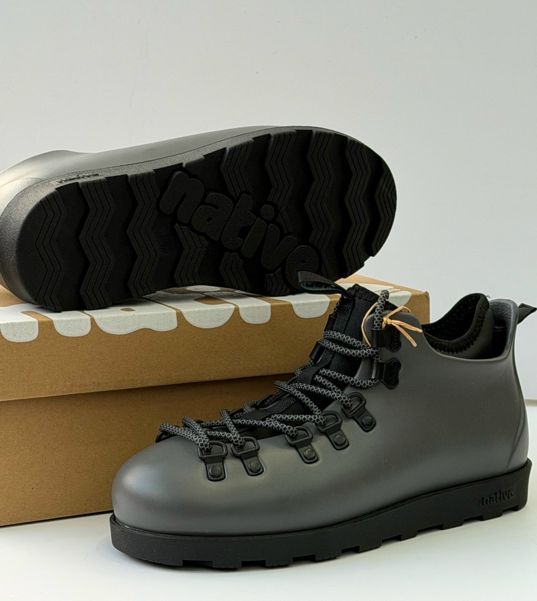 ,ботинки native fitzsimmons citylite,ботинки native,мужские ботинки native,ботинки native fitzsimmons jiffy black