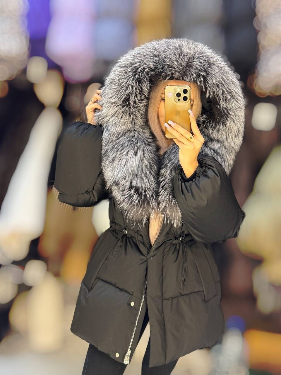 пуховик с чернобуркой,куртка - пуховик с мехом чернобурки city furs,пуховик с натуральным мехом,пуховик с мехом,пуховик женский с натуральным мехом