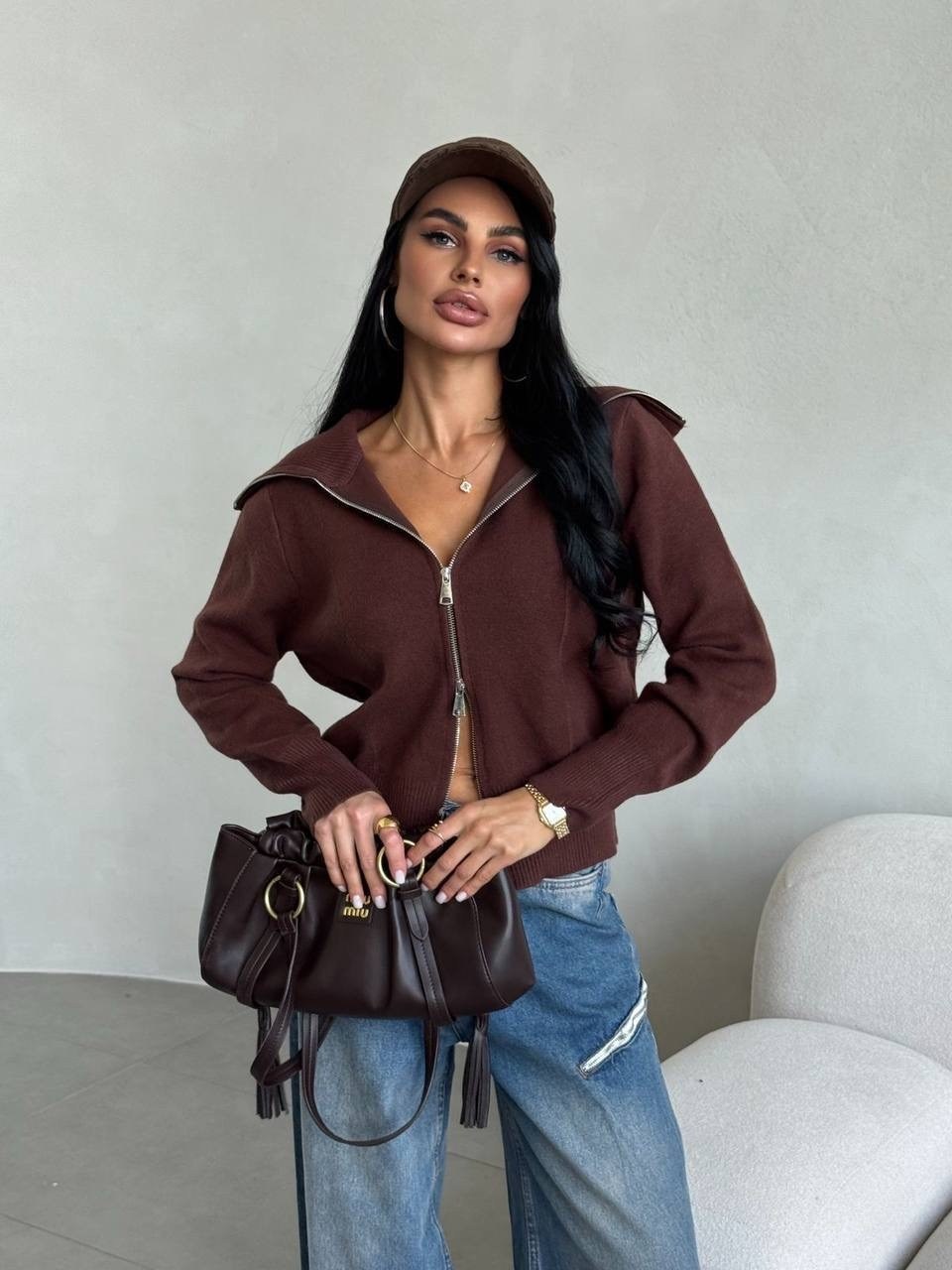 женская кофта,кардиган кофта,кофта на молнии,кофта на молнии полностью и стойка воротник,кардиган на молнии