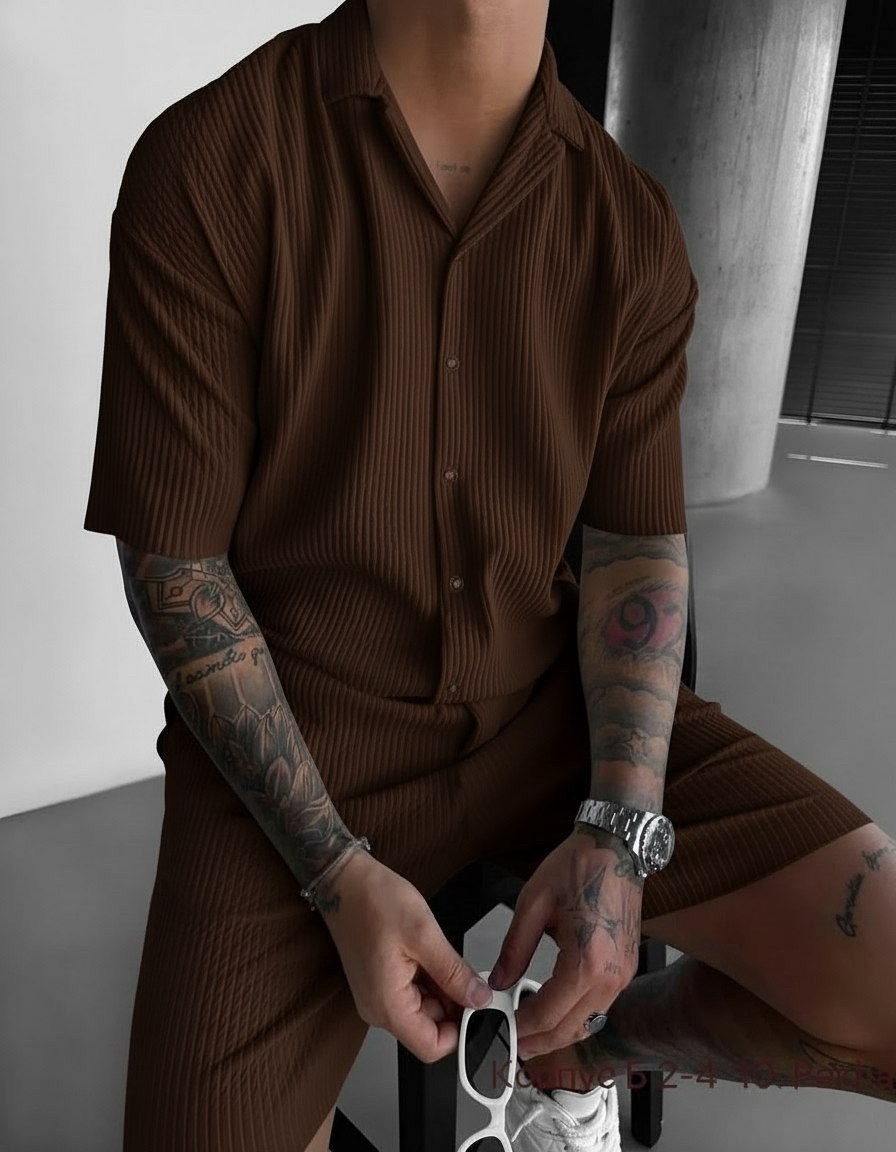 костюм рубашка и шорты,мужской летний костюм с шортами,мужская мода,мужская рубашка,костюм летний мужской