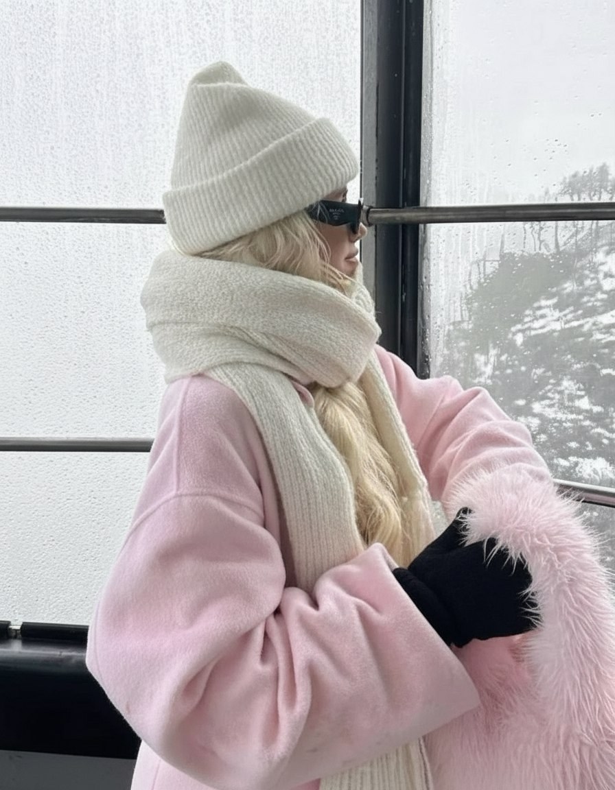 зимняя мода,костюм оверсайз c начесом ari store,зимний стиль,зимние наряды,костюм теплый зимний