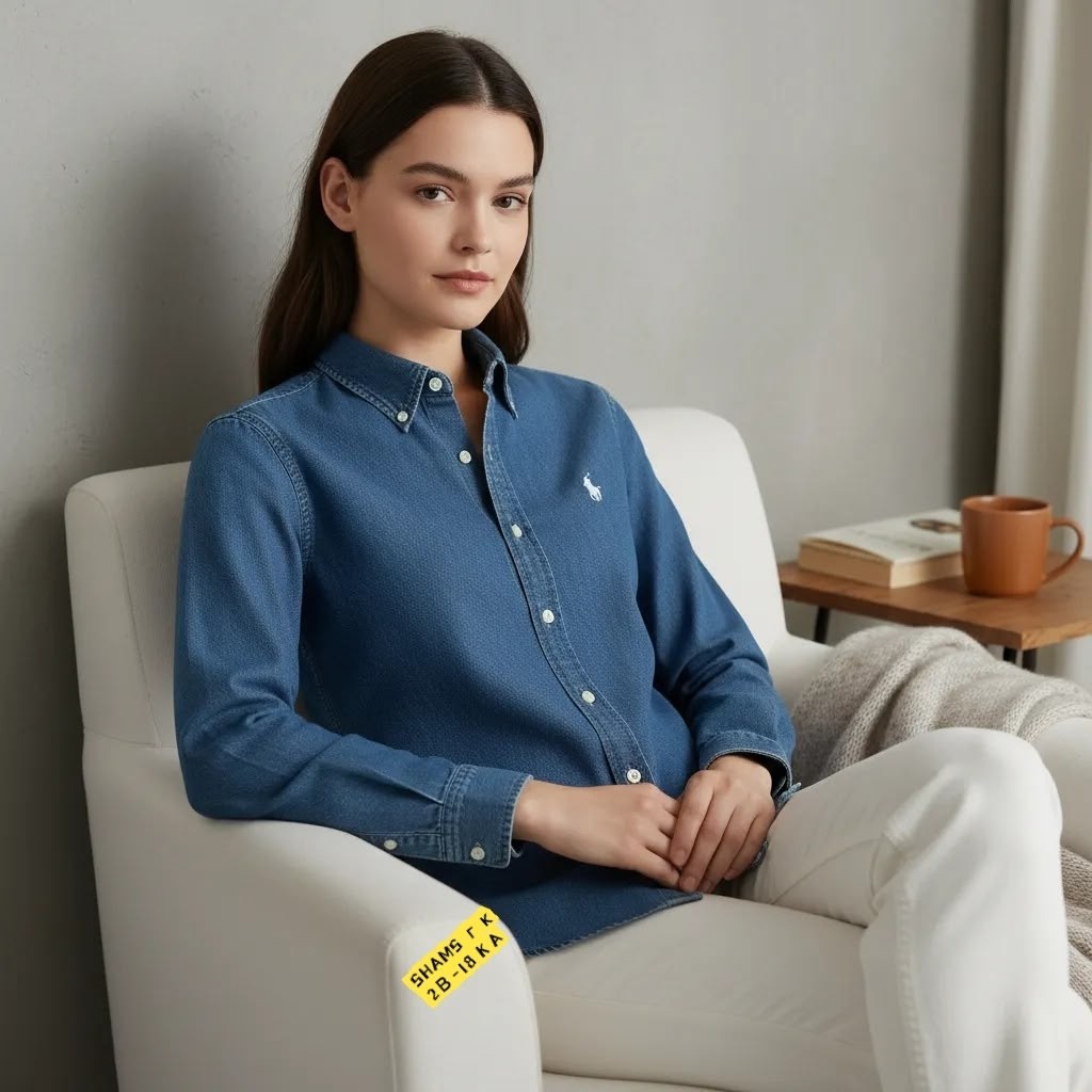 джинсовая рубашка polo ralph lauren,джинсовая рубашка ральф лорен,ральф лорен джинсовая рубашка женская,рубашка с длинным рукавом polo ralph lauren,рубашка polo ralph lauren