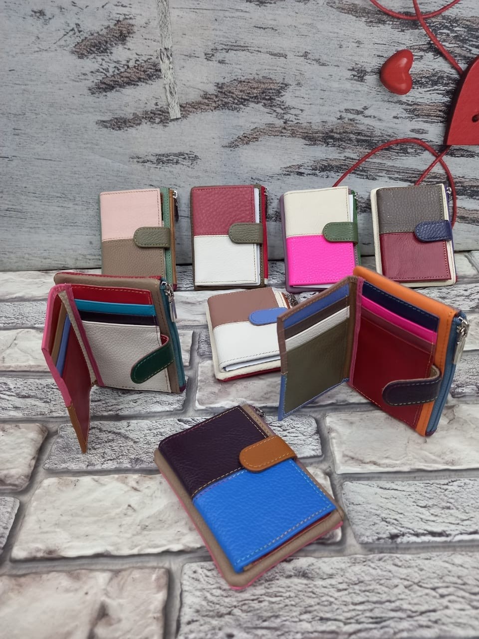 кошелек женский,маленький кожаный кошелек,женский кошелек из натуральной кожи,кошелек разноцветный кожаный,маленький кошелек