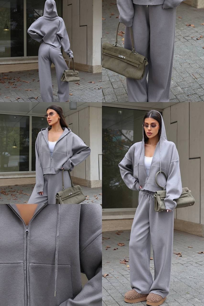 костюм спортивный на молнии с кулиской konst&kris 255151756,женский костюм,костюм спортивный,костюм спортивный на молнии с кулиской konst&kris цвет графит серый,женский костюм на флисе