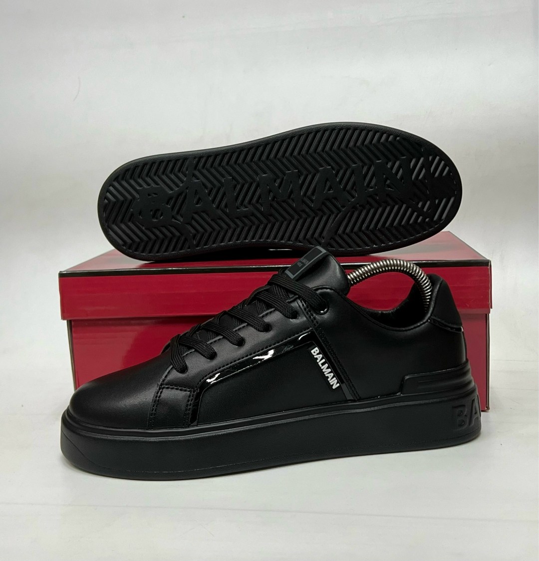 мужские кожаные кроссовки balmain b-court,кроссовки balmain мужские,мужские кожаные кроссовки balmain 2025-2025 черные,balmain кроссовки,кожаные кроссовки balmain чёрного цвета